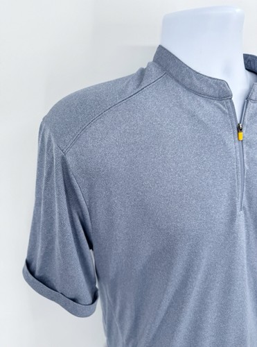 McDonalds Apparel Collection Men's Large Uniform Zip Stretch Shirt Solid Gray - Picture 5 of 6