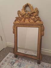 Antique GOLD bird Decor Wall Mirror Entryway Hallway RARE FINDH 90CM W 50CM