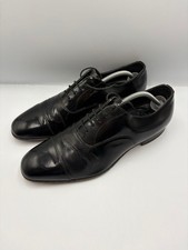 Church’s Black Patent Leather Size 8.5 F custom Grade Oxford Shoes 