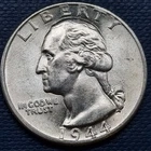 1944 D Washington Quarter 25c Silver BU UNC GEM Brilliant Uncirculated #97123
