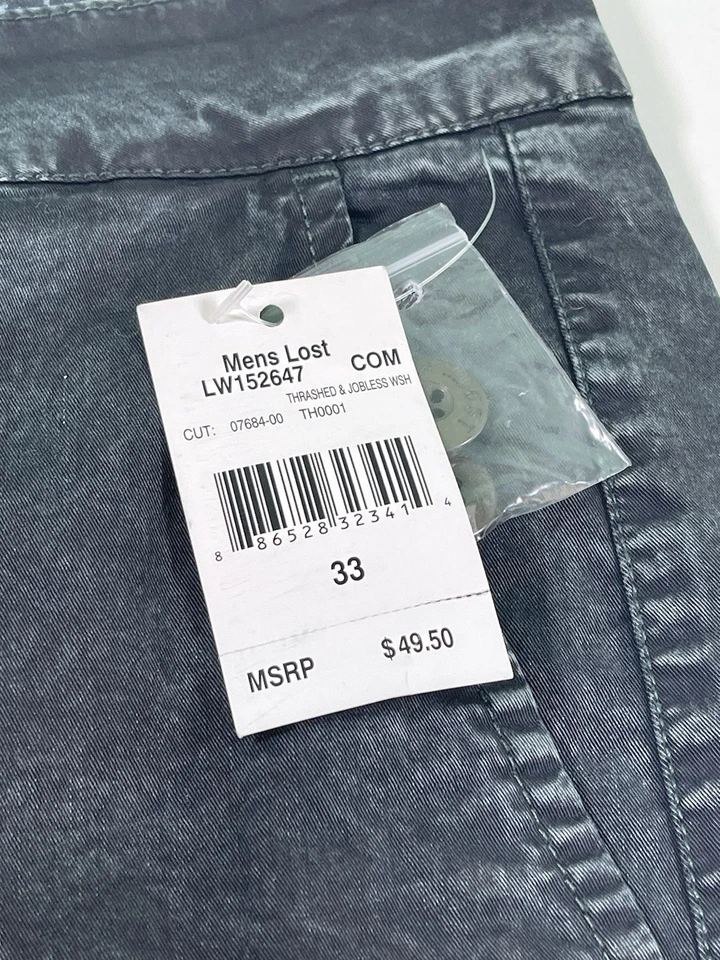 Pantalones Cortos Perdidos Para Hombres 33 Negros Travesura Patinador Surfista Informal Preppy Playa Viaje Golf Foto 3 de 4