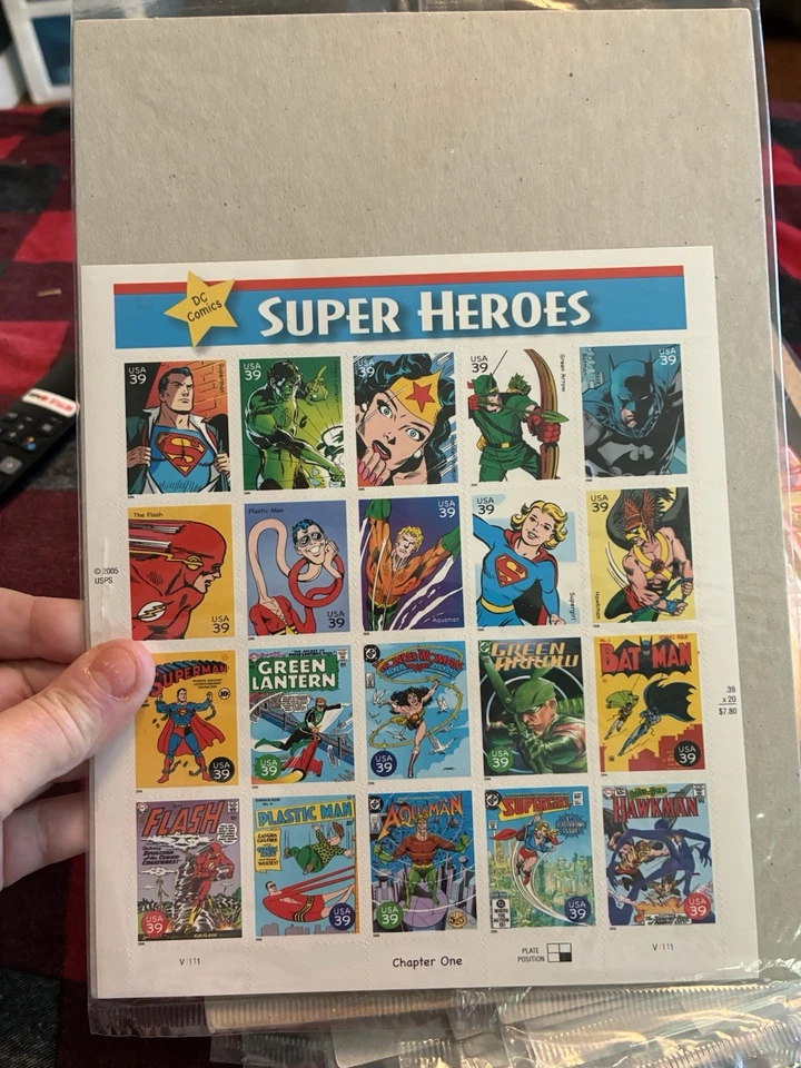 2 ea.  Hoja de estampillas postales de superhéroes de Marvel Comics de USPS capítulo dos 2006 Foto 2 de 2