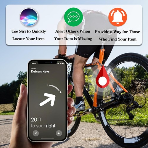 2 Pack Waterproof Airtag Sticker Mount with 3M Adhesive Sticker, Black - Picture 5 of 6