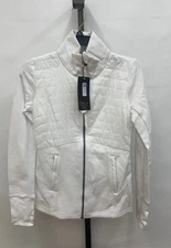 Calia by Carrie Underwood Women's Mixed Media Jacket in Pure White Choose Size