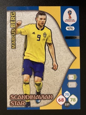  Marcus Berg Scandinavian Star #476   WM 2018 Panini Nordic Edition | Sweden