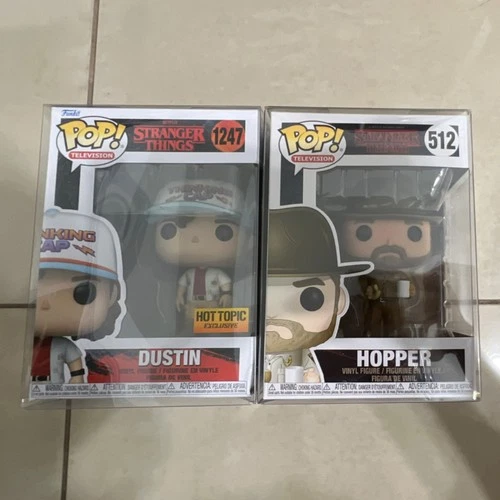 Stranger Things Dustin #1247 Hopper #512 Funko Pop! Hot Topic Exclusive 2-Pack