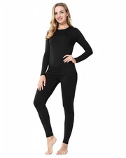Women's Thermal Underwear Set Long Johns Base Layer Fleece Lined Cold Weather...
