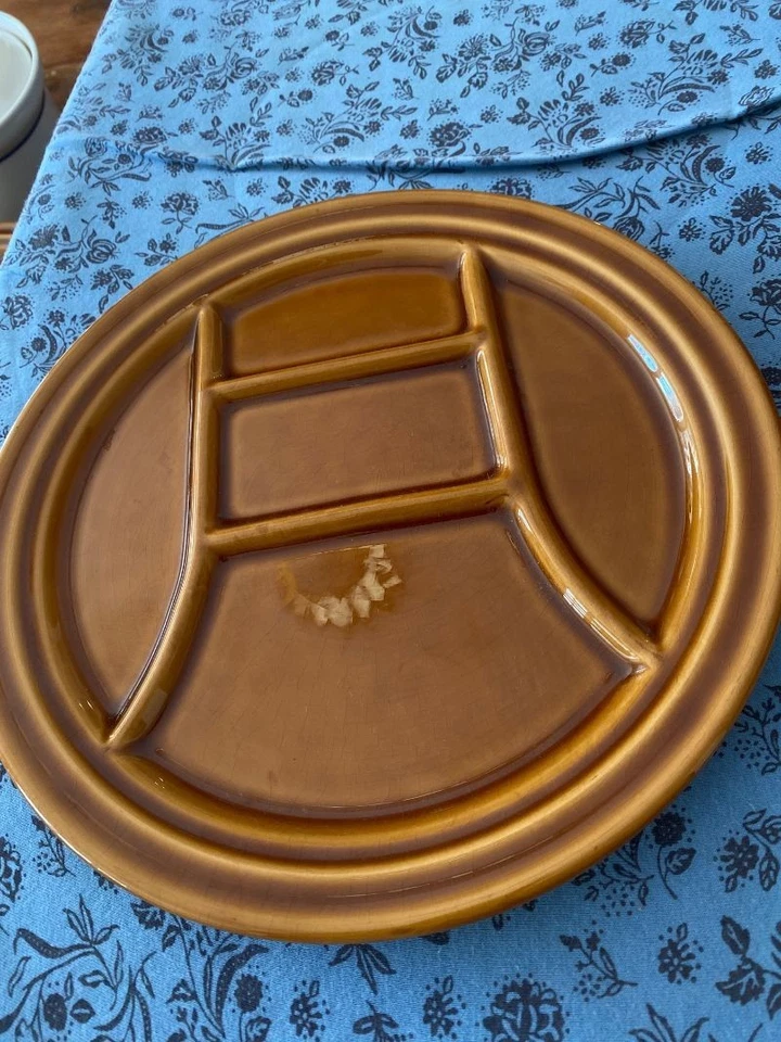Staub Vintage France 1  Assiette  Divisées À Fondue   Brune  Caramel - Photo 2/4