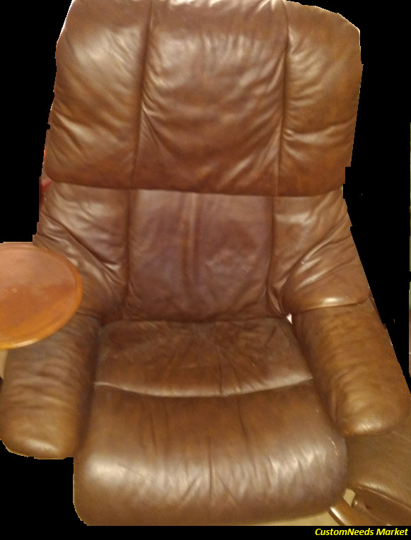 Stressless Chair with Swing Table & Ottoman