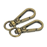 "10X KarabinerverschlüSse, Push-Gate-Karabinerhaken-Taschenclips (3/8\", Bronze)"
