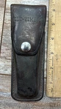 Vintage Old Timer Brown Leather Sheath For 5” Folders No Knife
