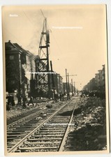 G663 Foto ca 1953 Berlin Tegel Seestraße Bau U-Bahn Straßenbahn Tram Dampframme