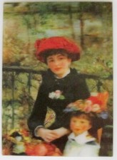 Two Sisters on the Terrace by Renoir HUGE 3-D Lenticular Picture 22 x 14 inch