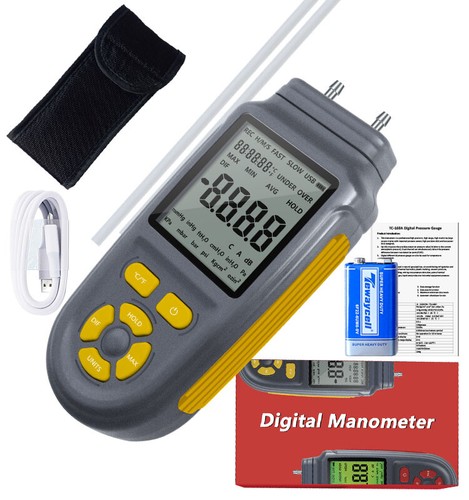 Digitales Manometer HVAC Gas Differenzdruckmessgerät Luftdruckmesser bis 689Kpa - Bild 11 von 11