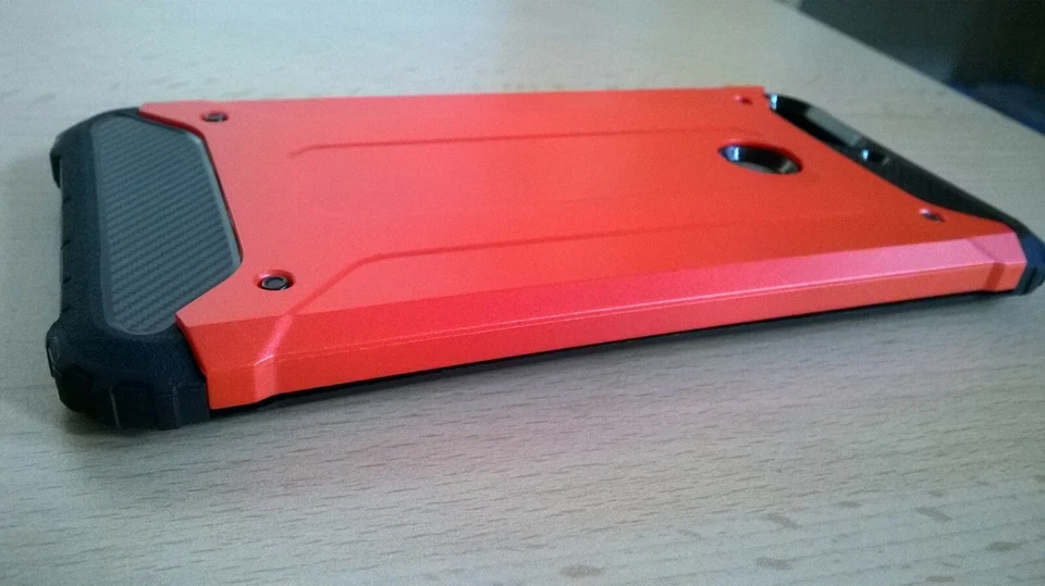 Huawei Y7 Smartphone Teléfono Móvil FUNDA Plástico Protector Rojo Foto 2 de 4