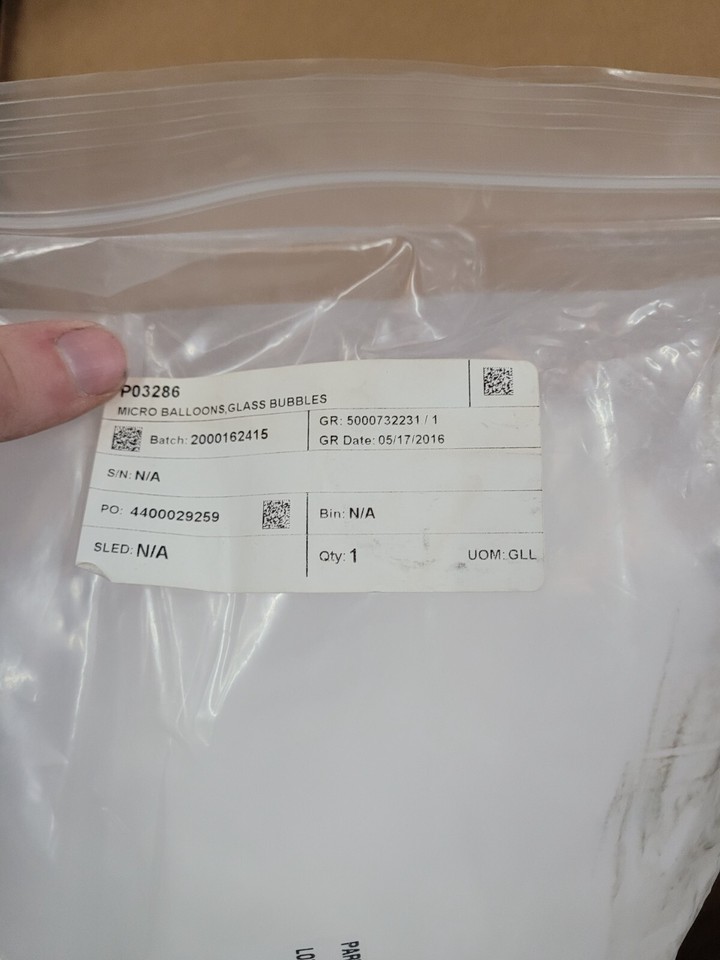 3M K20 MICROBALLOONS/MICROSPHERE GLASS BUBBLES MICRO BUBBLES 1 GALLON ...