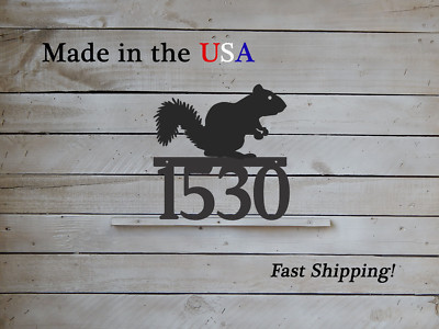 Squirrell Address Plaque, Wildlife Decor HN1154