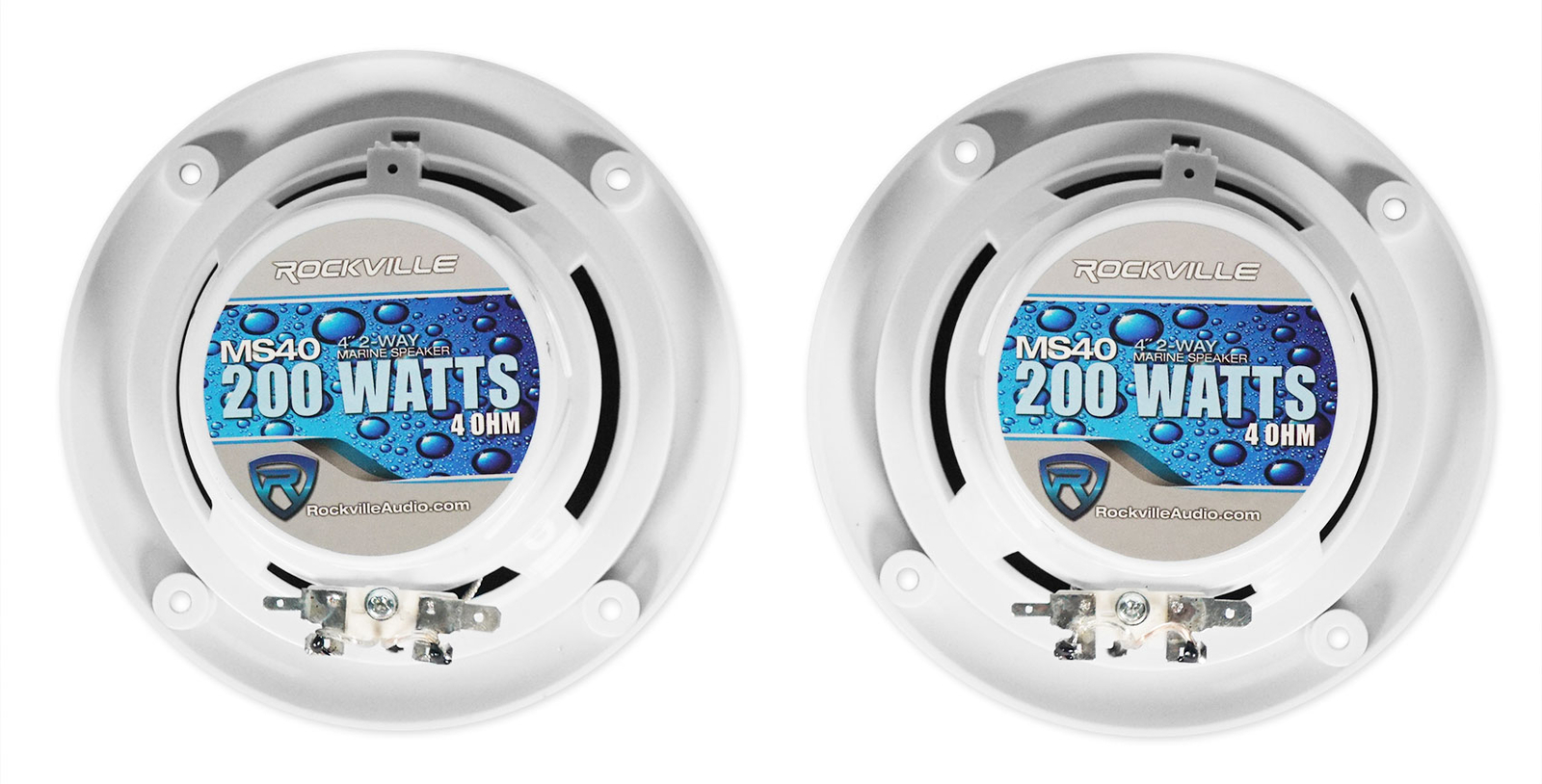 4 Rockville MS40W White 4 Колонки мощностью 200 Вт Усилитель MTX для квадроциклов UTV тележек