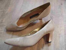 Escarpins CASADEI chic effet résille beige or taille 8 1/2/39,5 TOP KR1116
