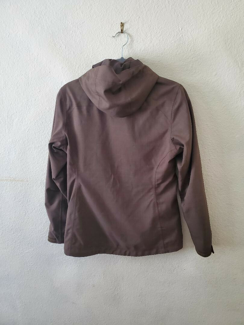REI Elements Jacket Women's XS Brown Waterproof removable REI Elements Jacket Women's XS Brown Waterproof removable