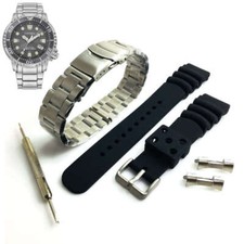 Steel Bracelet  Silicone Replacement Watch Band Citizen Promaster BN0167-50H