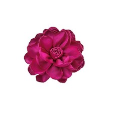 Dainty Fabric Rose Flower Large Brooch Lapel Pins Delicate Elegant Handmade F...