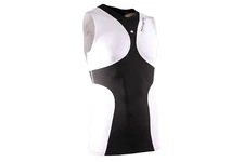 Kinetik Compression Gear Sleeveless Top Cyclist Black and White Microfiber 