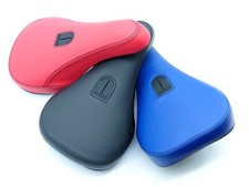 BMX Seat, Pivotal, Durable Faux Leather, Lightweight, Red, Blue, Black, New