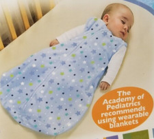 Summer Slumber Sack Stars Fleece Large Wearable Blanket NIP