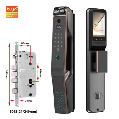 Smart Door Lock 3D Face Recognition Camera FingerPrint Palmar vein Security Lock