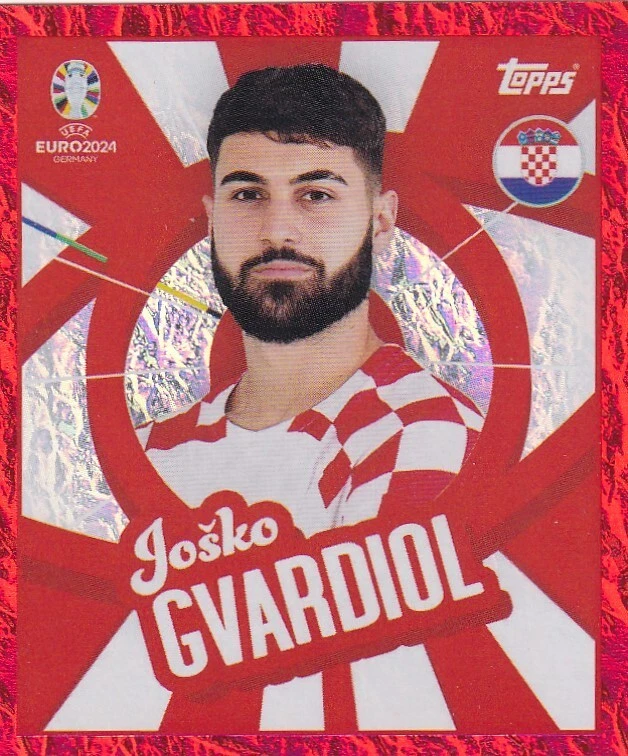 Topps UEFA Euro 2024 Sticker Swiss Edition CRO PTW Joško Gvardiol