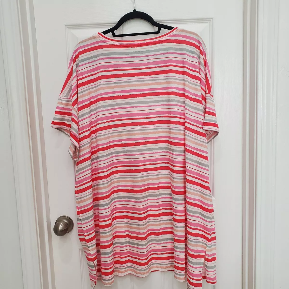Pink stripe best sale tee