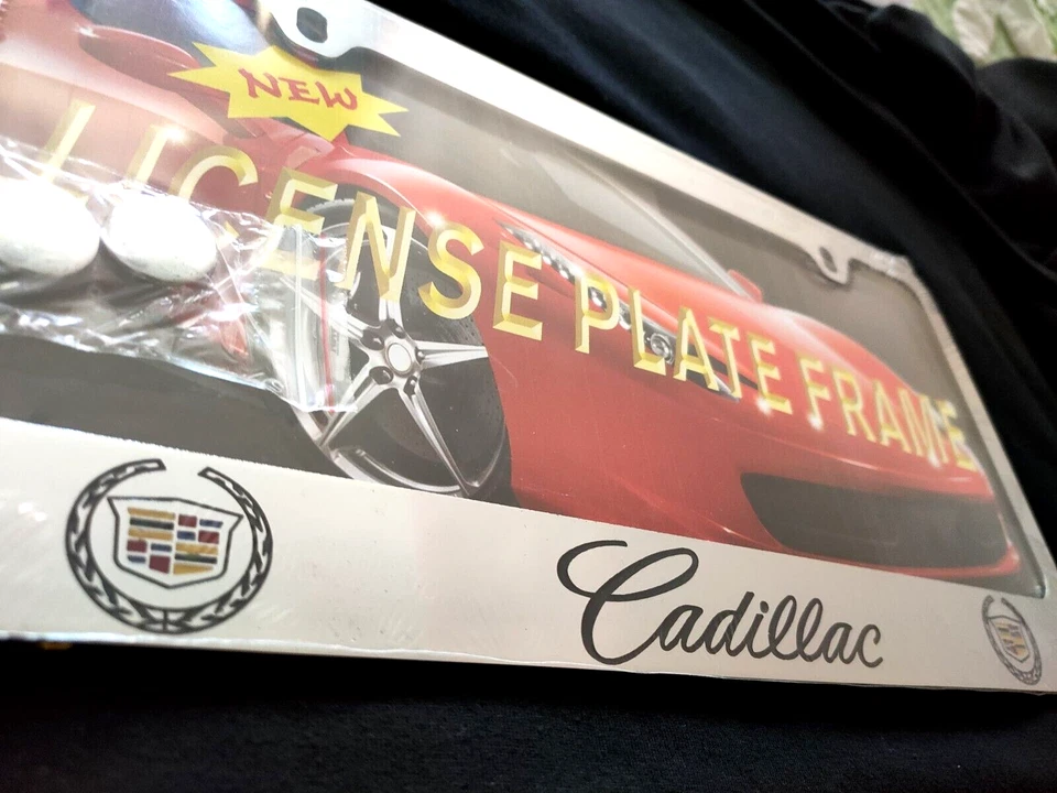 Cadillac Logo License Plate Frame Stainless Steel with Laser Engraved Car Auto - Image 2 of 4