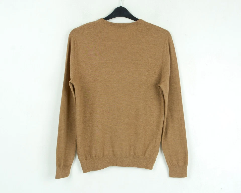 TIGER OF SWEDEN 'RAEL' Pull En Laine Italienne Fines L Marron Tricot - Photo 4/4