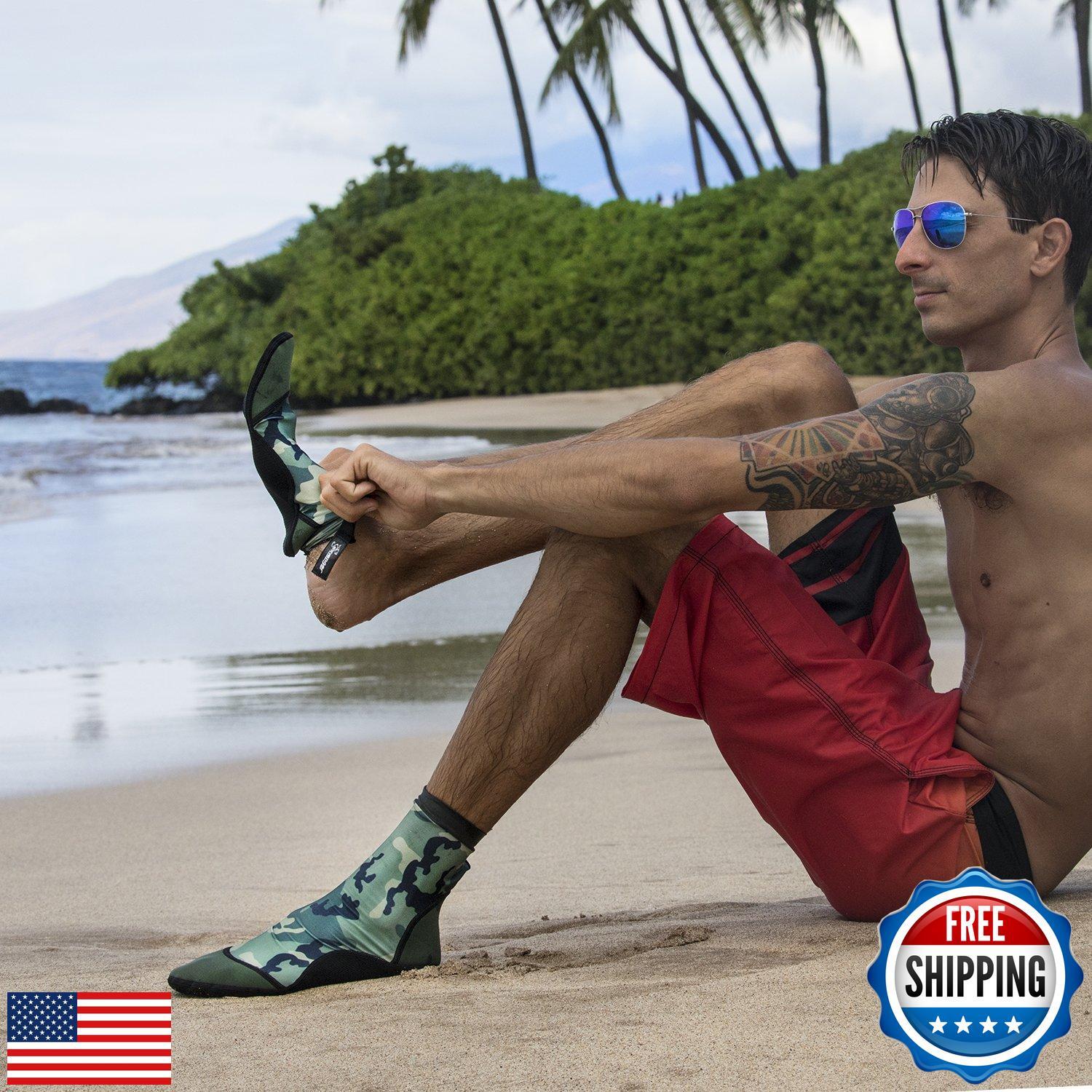 SAOLA Seavenger Calze da Spiaggia Taglio Alto con Suola Grip per Sabbia Pallavolo Snorkelin