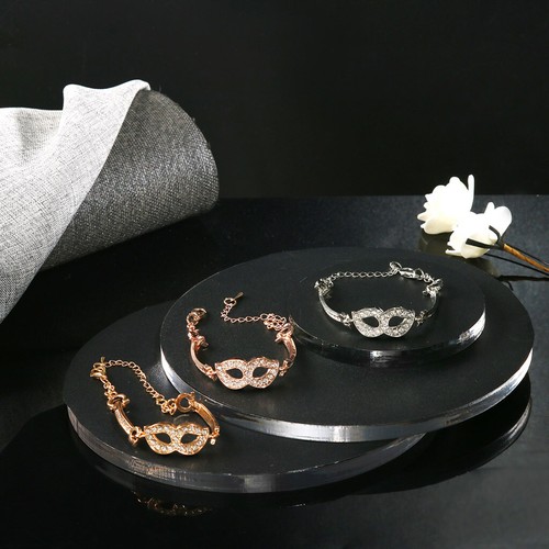 Women Crystal Mask Bracelet Bangle Love Valentine's Day Wedding Bridal Jewelry - Picture 5 of 18