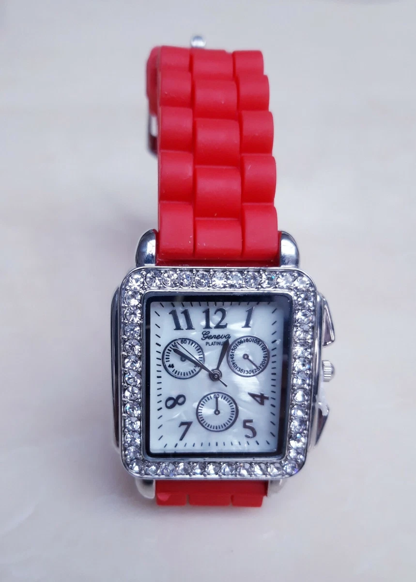 Geneva ladies watch with diamonds new arrivals