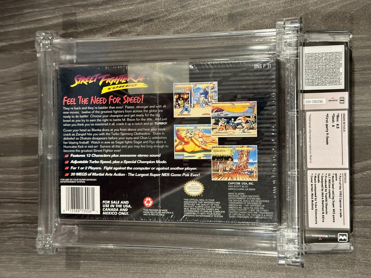 Street Fighter II 2 Turbo Super Nintendo SNES Sealed GRADED Street Fighter II 2 Turbo Super Nintendo SNES Sealed GRADED