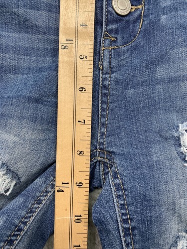 SO Jeggings Girls Sz 8 Distressed 3 Button Closure Skinny Jeans Stretch 5 Pocket - Picture 11 of 12