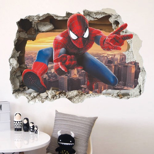 3D Spiderman Removable Wall Stickers Kids Home Decal room Decor - Picture 6 of 8