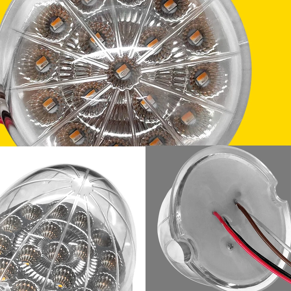 LUZ LED SANDÍA AZUL ÁMBAR CON ANILLO CROMADO MARCADOR LEDS Y INTERMITENTE EXD Foto 2 de 4