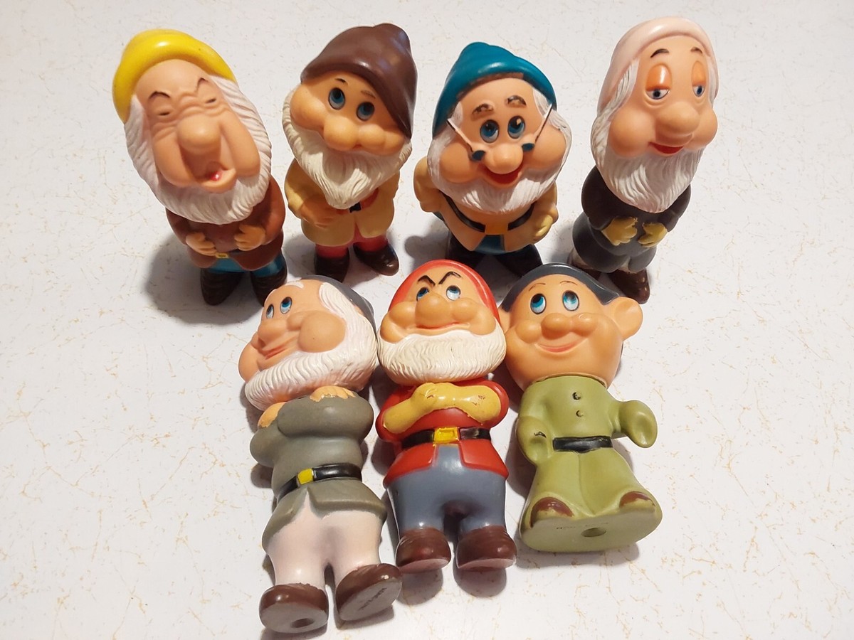 ダンボ Seven China   WALTDISNY PRODUCTION Vintage Walt Disney Production Seven Dwarfs Figures Squeeze