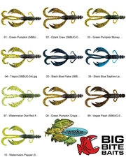 Big Bite Baits Battle Bug Creature (5BBUG) Any 9 Color 5 Inch Soft Plastic Lure