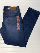 Lucky Brand 412 Athletic Slim 2 Way Stretch Jeans Size 34x34 Dark Wash Denim