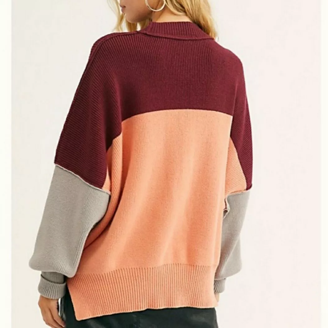 Free people top colorblock sweater
