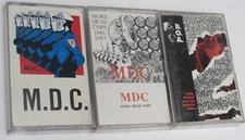 MDC More Dead Cops 1981-1987 3 cassette LOT 1982 1988 HC hardcore Punk Rock DOA