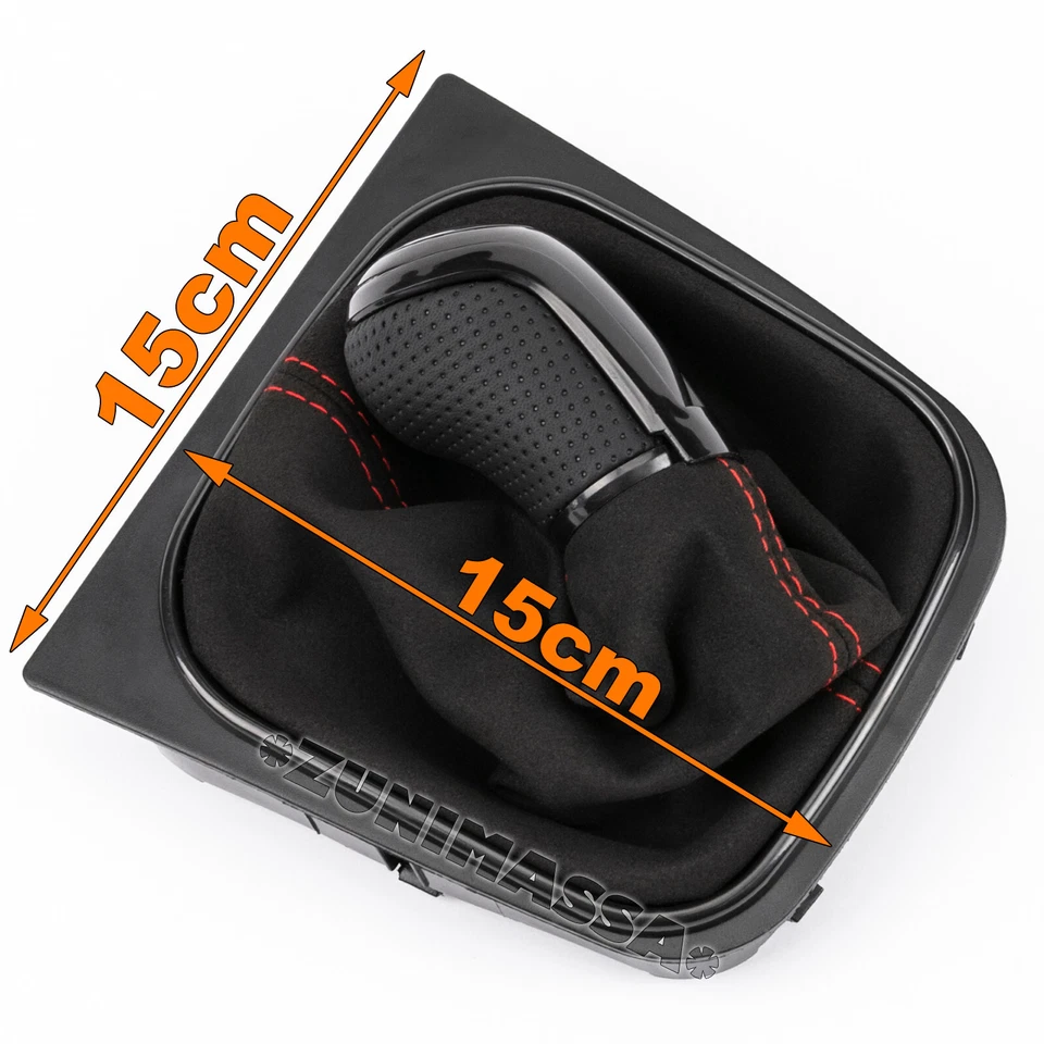 para VW GOLF 5 6 VI PALANCA de CAMBIO 6 VELOCIDADES POMO PERILLA Alcantara FUNDA - Imagen 3 de 4