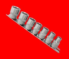 7 tlg Kurze 3/8" Stecknuss Steckschlüssel 6-KANT Nuss 12-13-14-15-16-17-19 mm YT