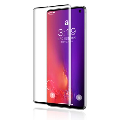 With Hole Fingerprint Unlock Solved Full Glue Screen Protector for Samsung  S10e