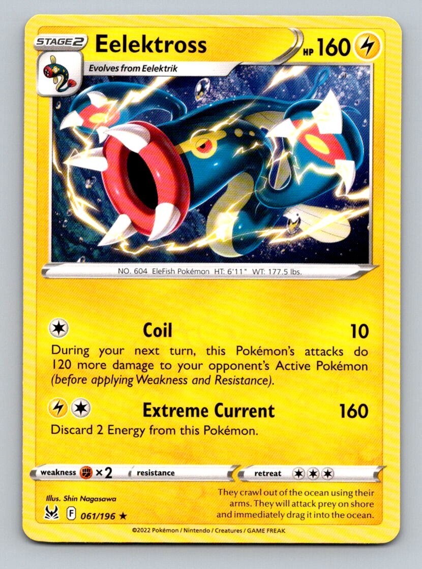 2022 Pokemon Card Lost Origin Eelektross 61/196